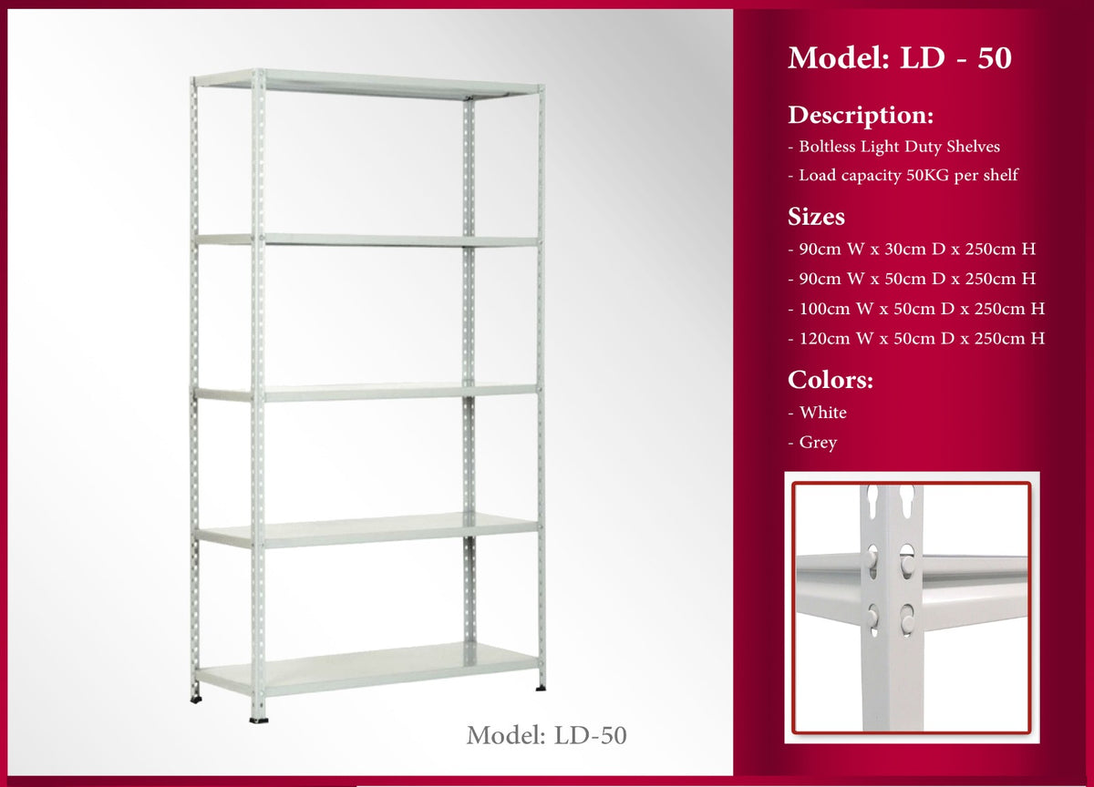 50 kg boltless shelves