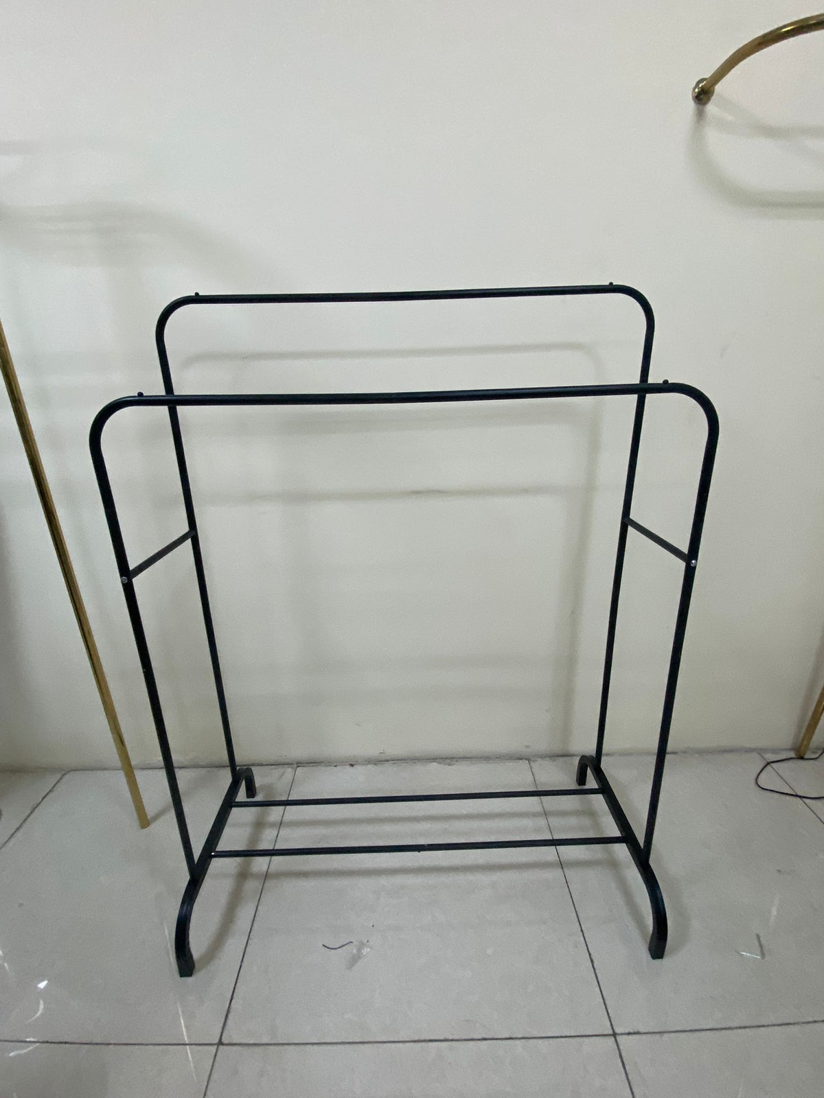 DOUBLE BAR HANGER BLACK 110*39*146CM