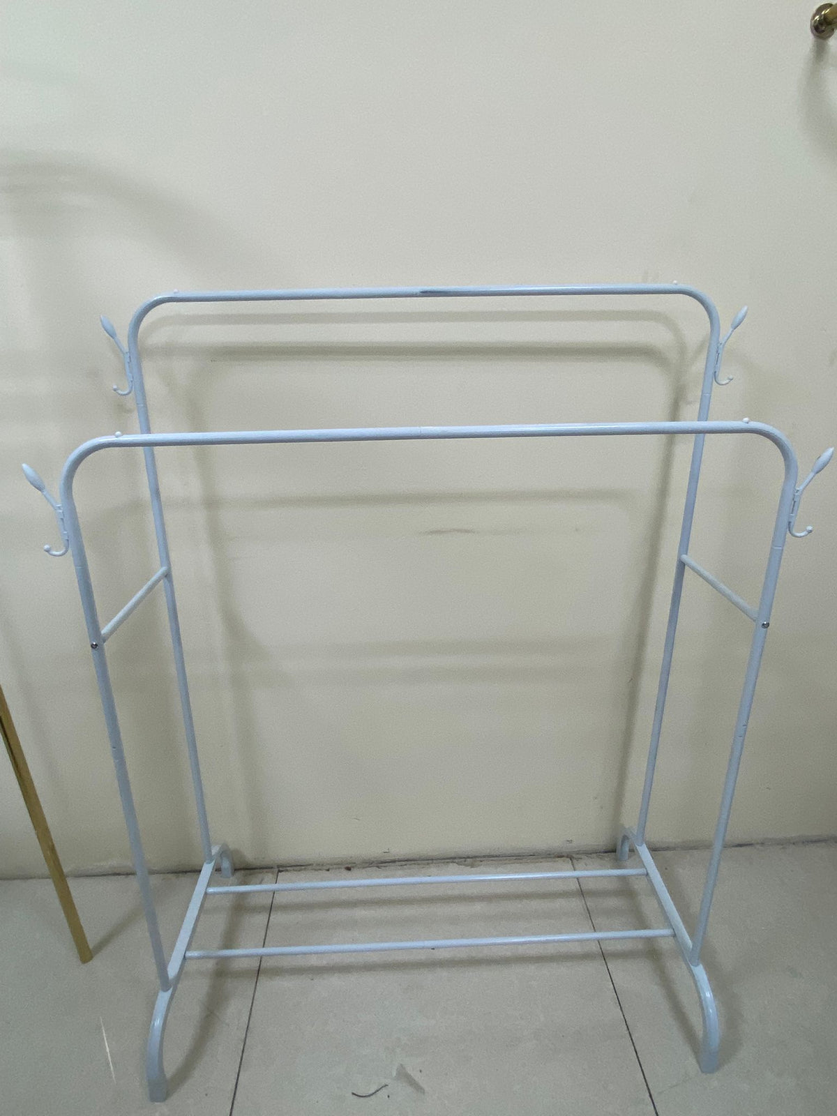 DOUBLE BAR HANGER WHITE 110*39*146CM