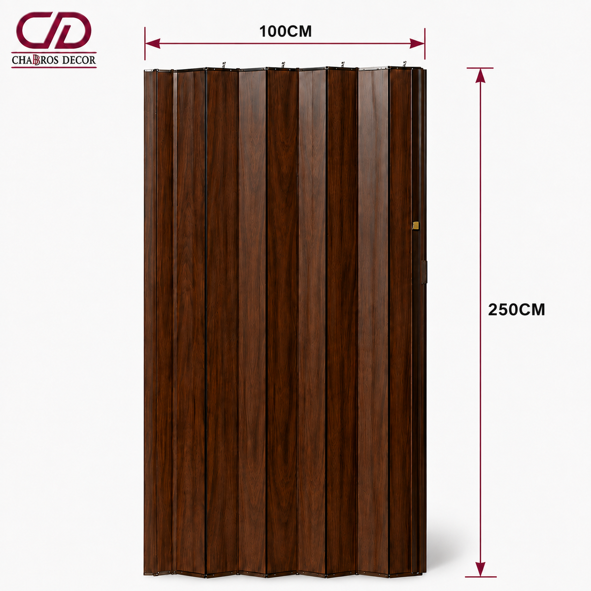 ACCORDION DOOR FD007 98*250CM WALNUT BROWN