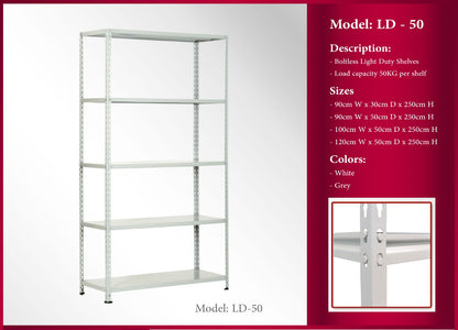 50 kg boltless shelves