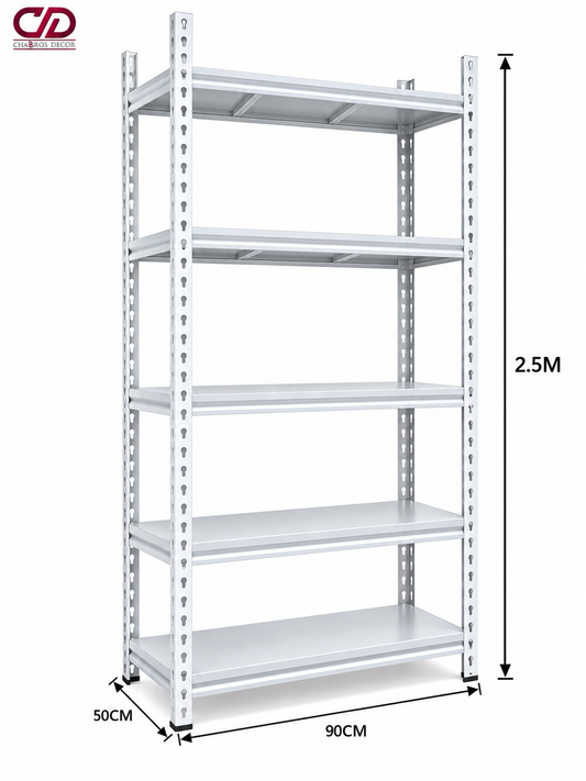 100KG STORAGE RACK (90X50x250CM) 5 LAYERS