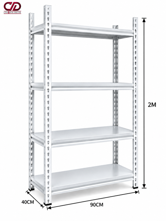 100KG STORAGE RACK (90X40x200CM) 4 LAYERS