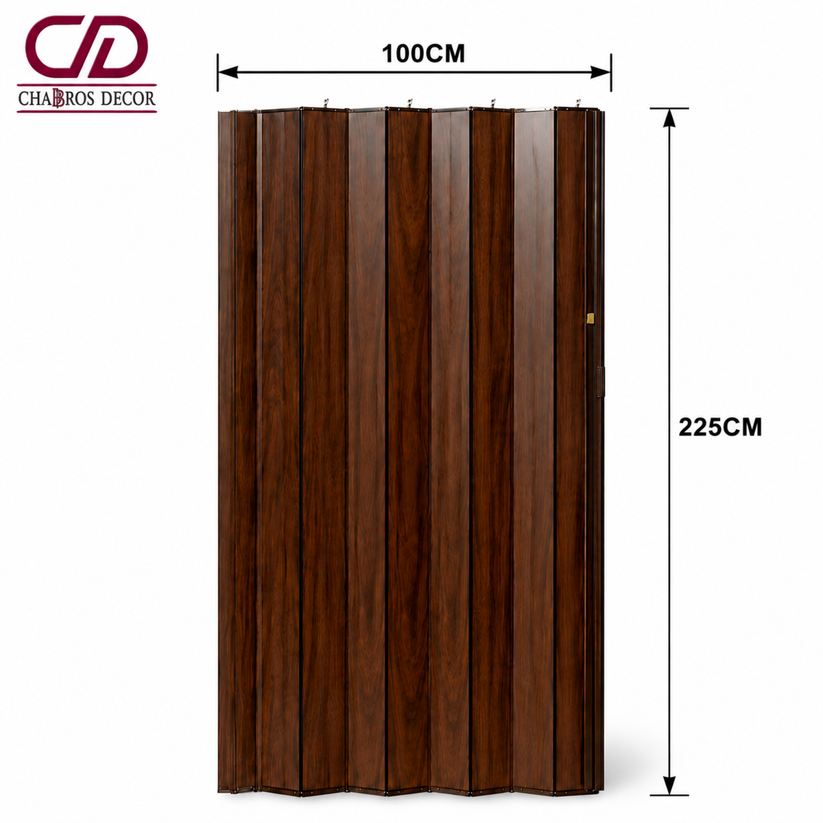 ACCORDION DOOR FD007 98*225CM WALNUT BROWN